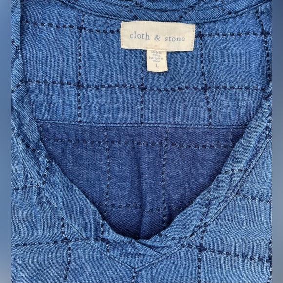 Cloth& Stone Frayed Tunic Dress, Size L - Picture 6 of 8